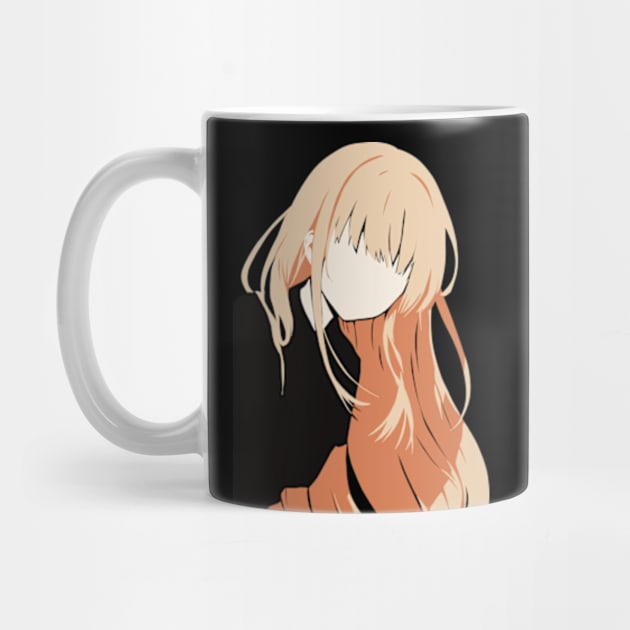 MAHIRU SHIINA MINIMALIST ANIME PEEKER PORTRAIT FROM THE ANGEL NEXT DOOR SPOILS ME ROTTEN OR OTONARI NO TENSHI-SAMA NI ITSUNOMANIKA DAME NINGEN NI SARETEITA KEN by Animangapoi